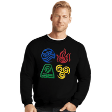 Load image into Gallery viewer, Secret_Shirts Crewneck Sweater, Unisex / Small / Black Four Nations
