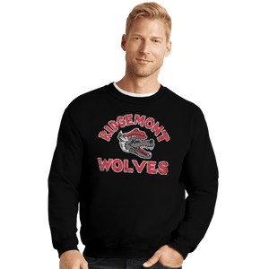 Shirts Crewneck Sweater, Unisex / Small / Black Wolves
