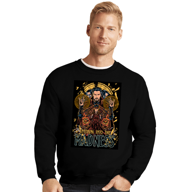 Shirts Crewneck Sweater, Unisex / Small / Black Entering Into The Madness