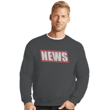 Load image into Gallery viewer, Shirts Crewneck Sweater, Unisex / Small / Charcoal NEWS
