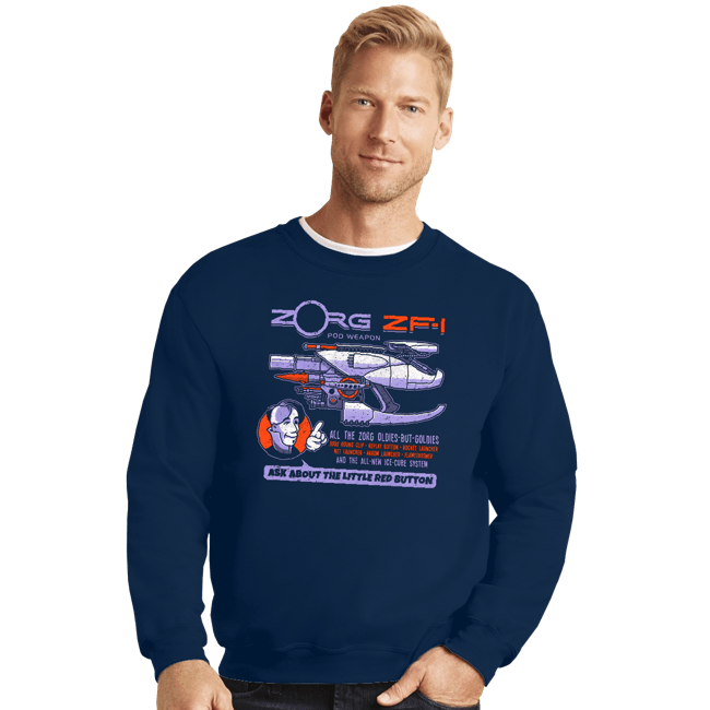 Secret_Shirts Crewneck Sweater, Unisex / Small / Navy Ask About the Little Red Button