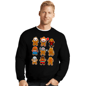 Daily_Deal_Shirts Crewneck Sweater, Unisex / Small / Black Ginger Horror