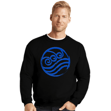 Load image into Gallery viewer, Shirts Crewneck Sweater, Unisex / Small / Black Water
