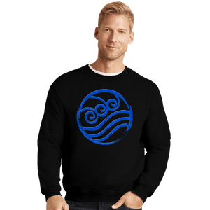 Shirts Crewneck Sweater, Unisex / Small / Black Water