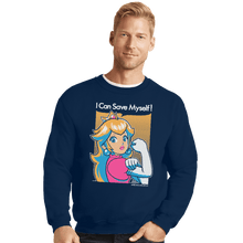 Load image into Gallery viewer, Shirts Crewneck Sweater, Unisex / Small / Navy Save Myself
