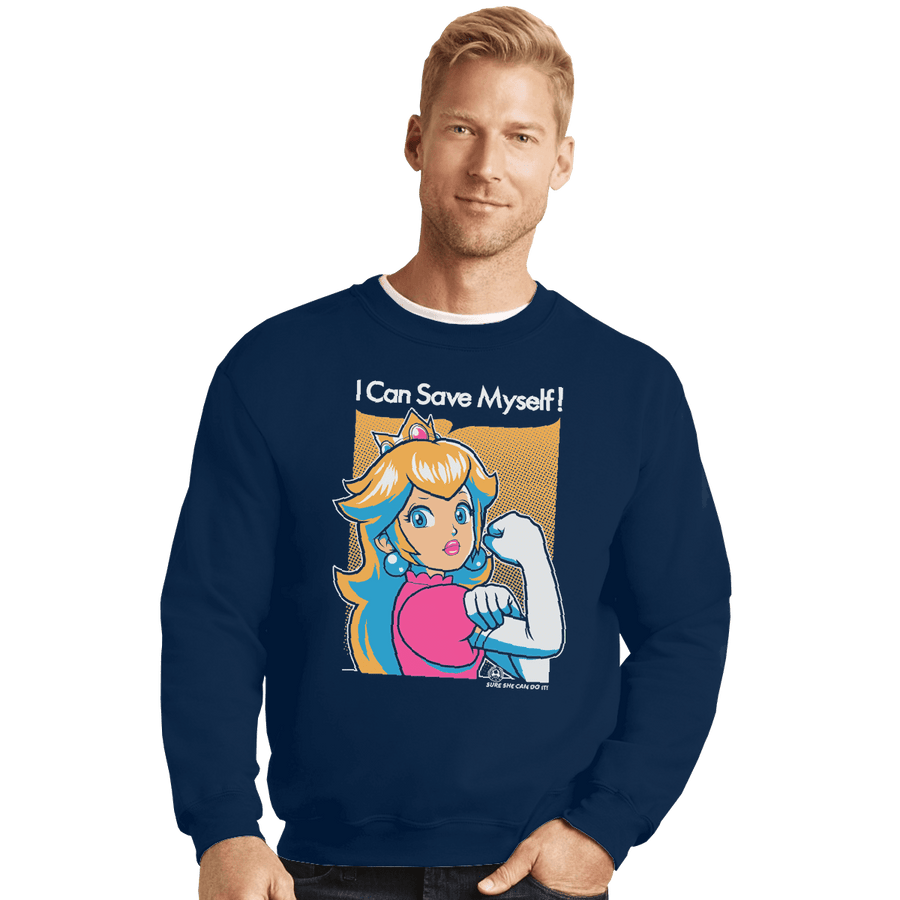 Shirts Crewneck Sweater, Unisex / Small / Navy Save Myself