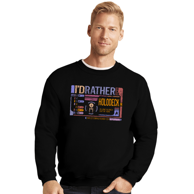Shirts Crewneck Sweater, Unisex / Small / Black Holodeck Reunion