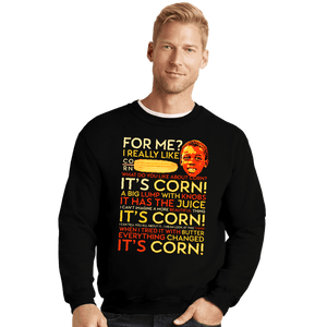Daily_Deal_Shirts Crewneck Sweater, Unisex / Small / Black A Corntastic Day!