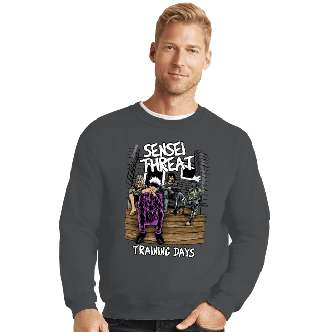 Secret_Shirts Crewneck Sweater, Unisex / Small / Charcoal Sensei Threat