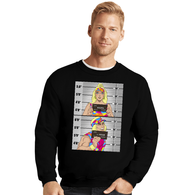 Daily_Deal_Shirts Crewneck Sweater, Unisex / Small / Black Master Of Mugshots