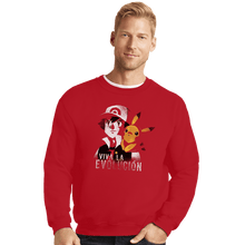 Load image into Gallery viewer, Shirts Crewneck Sweater, Unisex / Small / Red Viva La Evolucion
