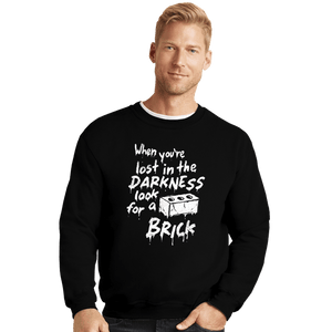 Daily_Deal_Shirts Crewneck Sweater, Unisex / Small / Black Brick.