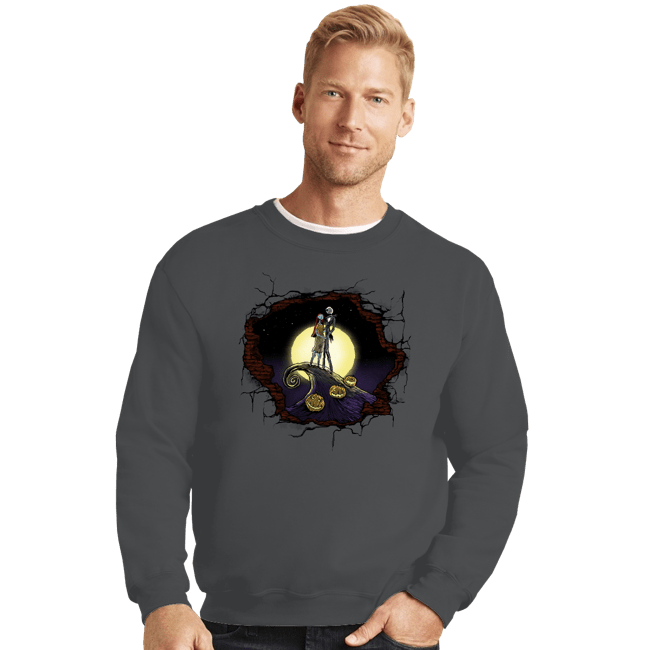 Secret_Shirts Crewneck Sweater, Unisex / Small / Charcoal Nightmare Through The Wall
