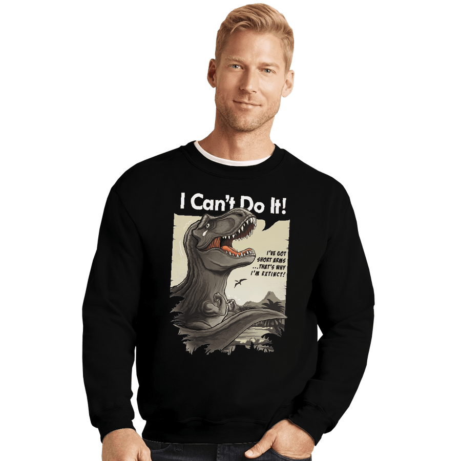 Shirts Crewneck Sweater, Unisex / Small / Black I Can't Do It