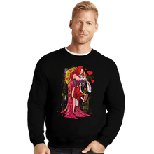 Load image into Gallery viewer, Daily_Deal_Shirts Crewneck Sweater, Unisex / Small / Black Animated Kiss
