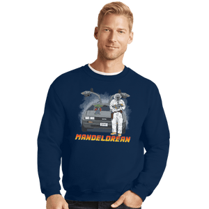 Shirts Crewneck Sweater, Unisex / Small / Navy Mandelorean
