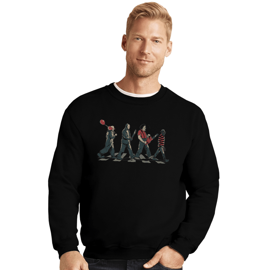 Shirts Crewneck Sweater, Unisex / Small / Black Abbey Horror