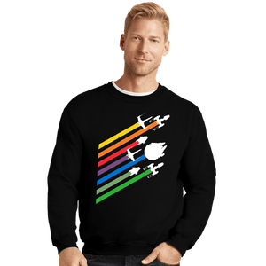 Shirts Crewneck Sweater, Unisex / Small / Black Rebellious Streaks