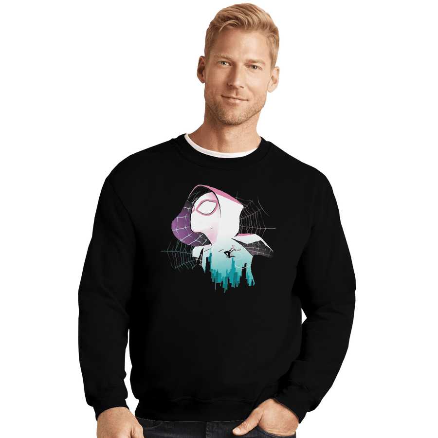 Shirts Crewneck Sweater, Unisex / Small / Black Spider Gwen