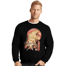 Load image into Gallery viewer, Shirts Crewneck Sweater, Unisex / Small / Black Yellow Ranger Ukiyoe
