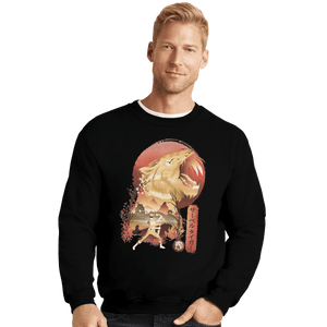 Shirts Crewneck Sweater, Unisex / Small / Black Yellow Ranger Ukiyoe