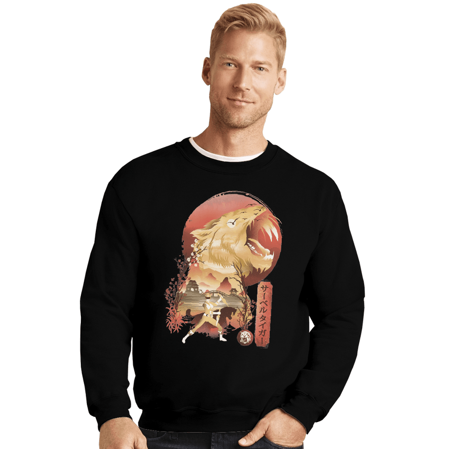 Shirts Crewneck Sweater, Unisex / Small / Black Yellow Ranger Ukiyoe