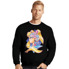 Load image into Gallery viewer, Shirts Crewneck Sweater, Unisex / Small / Black Magical Lock and Time Key
