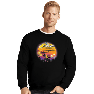 Shirts Crewneck Sweater, Unisex / Small / Black Gotham Wave