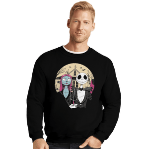 Shirts Crewneck Sweater, Unisex / Small / Black Nightmare Gothic
