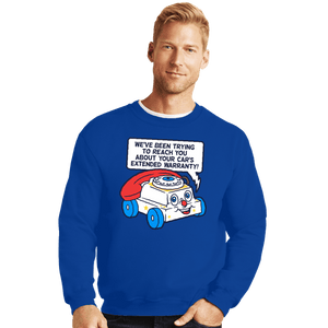 Daily_Deal_Shirts Crewneck Sweater, Unisex / Small / Royal Blue Ring Ring