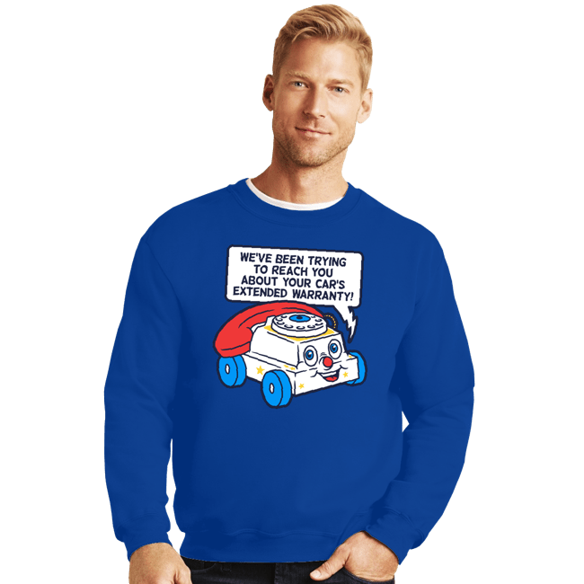Daily_Deal_Shirts Crewneck Sweater, Unisex / Small / Royal Blue Ring Ring