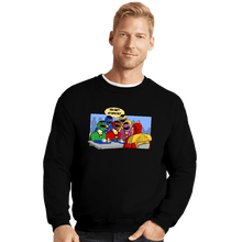 Load image into Gallery viewer, Daily_Deal_Shirts Crewneck Sweater, Unisex / Small / Black Mean Rangers

