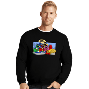 Daily_Deal_Shirts Crewneck Sweater, Unisex / Small / Black Mean Rangers