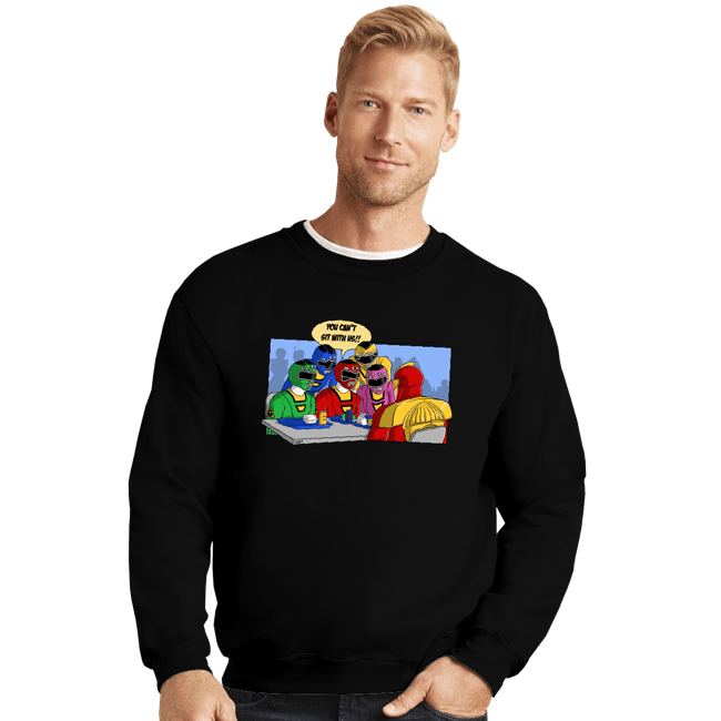 Daily_Deal_Shirts Crewneck Sweater, Unisex / Small / Black Mean Rangers