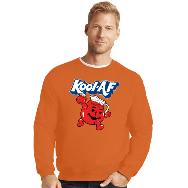 Shirts Crewneck Sweater, Unisex / Small / Red Kool AF Man