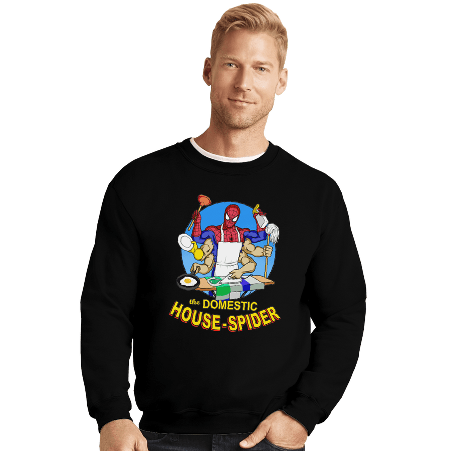 Shirts Crewneck Sweater, Unisex / Small / Black Domestic Spider