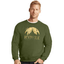 Load image into Gallery viewer, Shirts Crewneck Sweater, Unisex / Small / Military Green Hyrule Tourist
