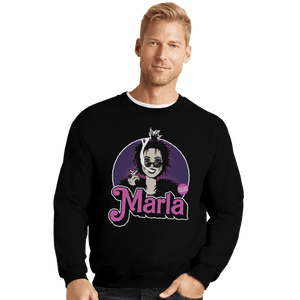 Shirts Crewneck Sweater, Unisex / Small / Black Marla Doll