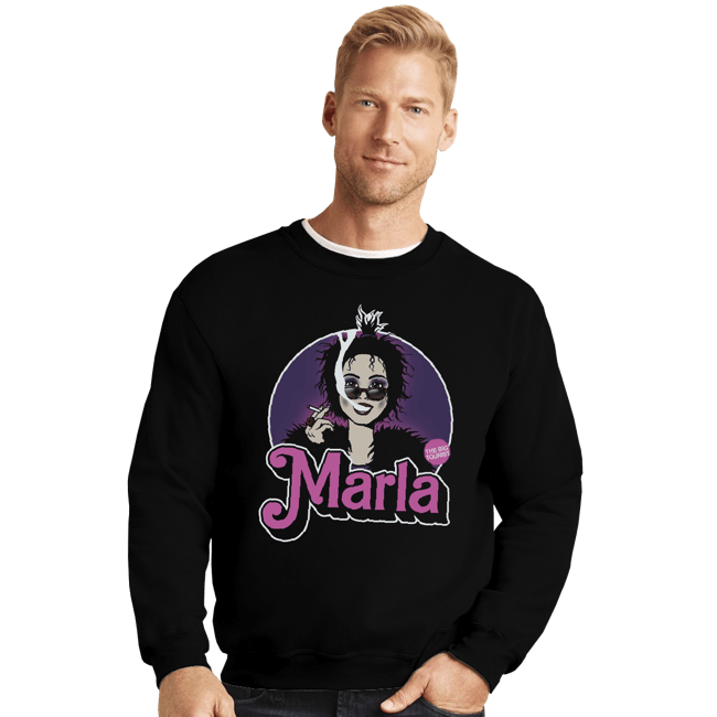 Shirts Crewneck Sweater, Unisex / Small / Black Marla Doll