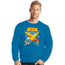 Load image into Gallery viewer, Shirts Crewneck Sweater, Unisex / Small / Sapphire X-Slash
