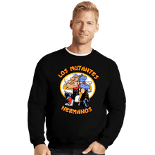 Load image into Gallery viewer, Daily_Deal_Shirts Crewneck Sweater, Unisex / Small / Black Los Mutantes Hermanos
