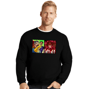 Daily_Deal_Shirts Crewneck Sweater, Unisex / Small / Black Strange Yelling