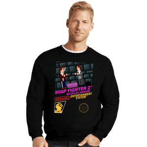 Daily_Deal_Shirts Crewneck Sweater, Unisex / Small / Black Soap Fighter