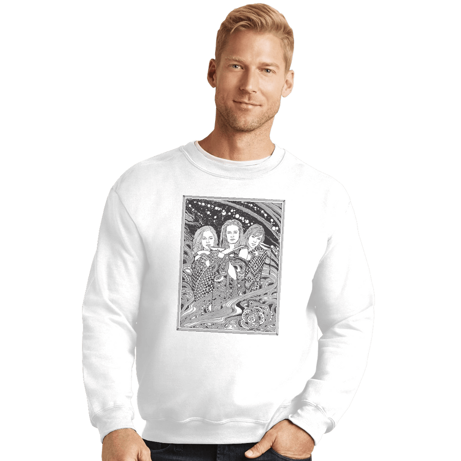Shirts Crewneck Sweater, Unisex / Small / White Charmed Brew