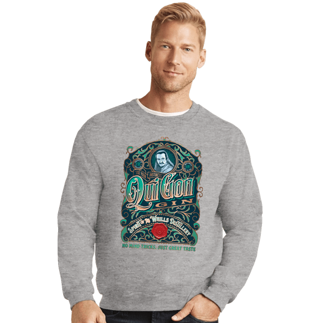 Daily_Deal_Shirts Crewneck Sweater, Unisex / Small / Sports Grey Qui Gon Gin