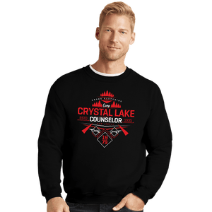 Shirts Crewneck Sweater, Unisex / Small / Black Crystal Lake Staff