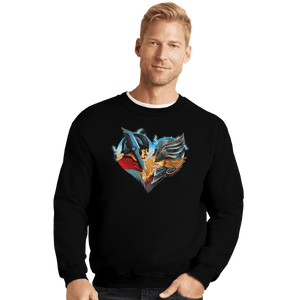 Shirts Crewneck Sweater, Unisex / Small / Black Love and Thunder