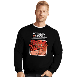 Secret_Shirts Crewneck Sweater, Unisex / Small / Black Wieners 4 Dinner