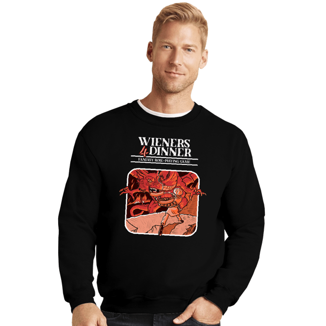 Secret_Shirts Crewneck Sweater, Unisex / Small / Black Wieners 4 Dinner