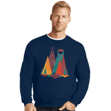 Load image into Gallery viewer, Shirts Crewneck Sweater, Unisex / Small / Navy Geometric Middle Earth
